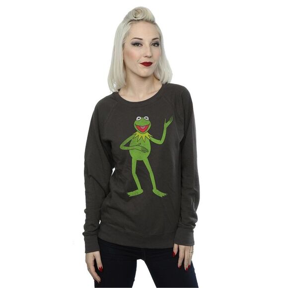 The Muppets Womens/Ladies Classic Kermit Heather Sweatshirt / Light Graphite - Picture 2 of 5